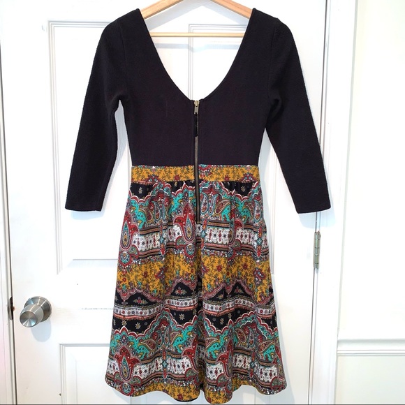 Anthropologie Maeve Paisley Fit And Flare Dress 2 - Picture 8 of 12